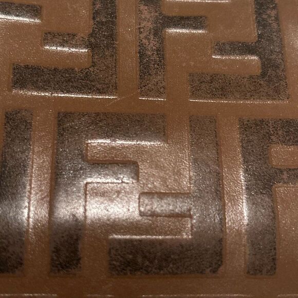 Fendi Zucca FF Logo Small Wallet Brown Pink Leather Preppy Y2K Iconic Style - Picture 13 of 16